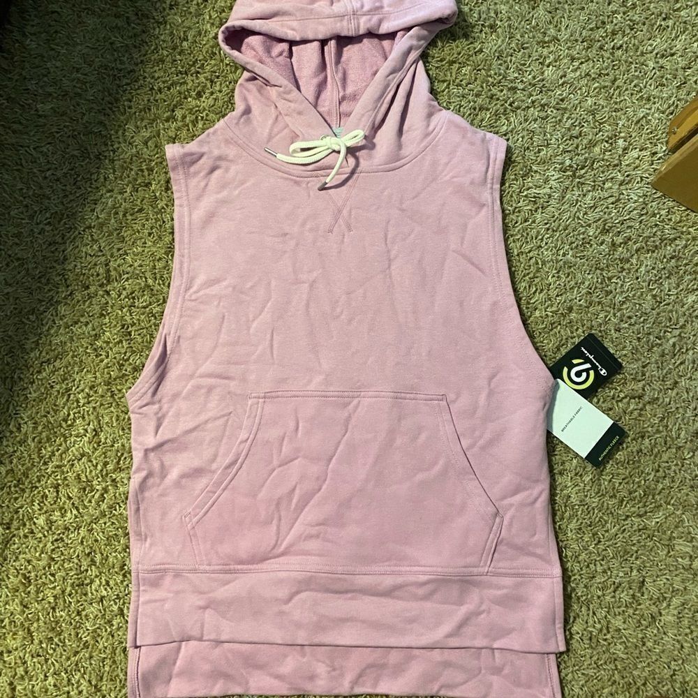 NWT Champion pink/mauve sleeveless hoodie size S